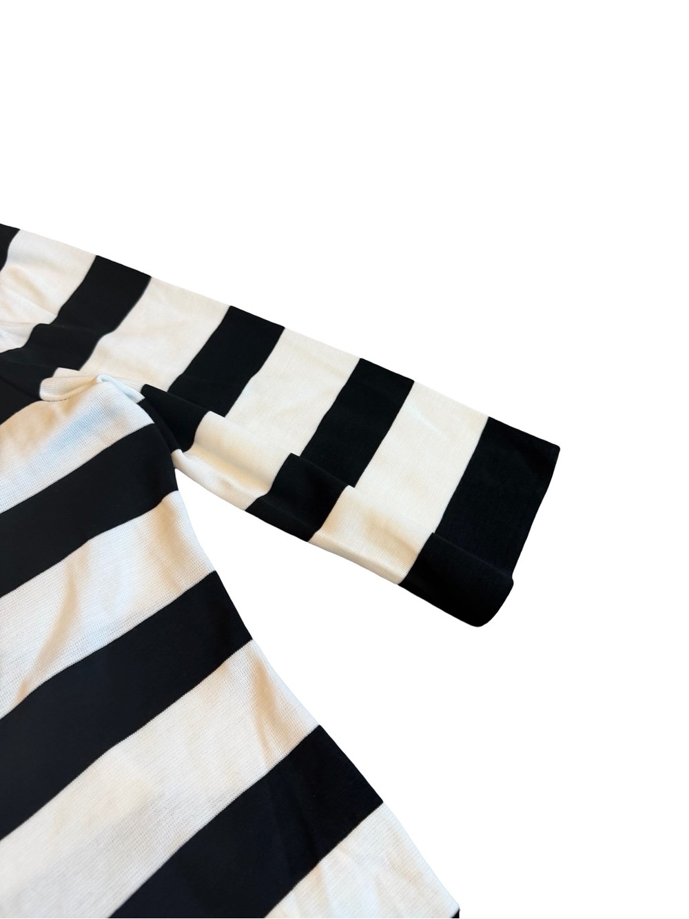 Ming-Wang Stipe Cardigan Sweater Black White Gold Buttons Size XL Women's - Picture 6 of 14